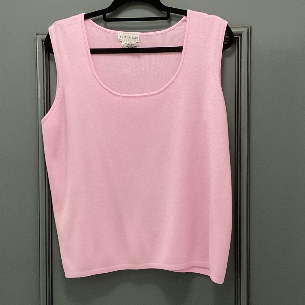 White Stag Light Pink Scoop Neck Sleeveless Tank Top, runs large